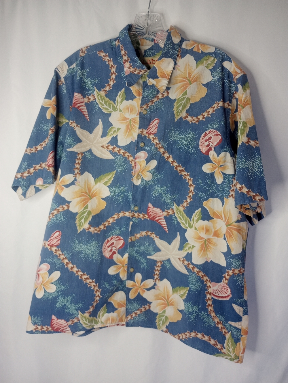 *Alfred Shakeem By Reyn Spooner Hawaiian Floral Print Button Down Shirt Size L